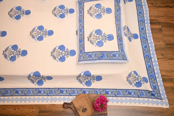 Fragrant Mornings Double Bed Cotton Bedsheet