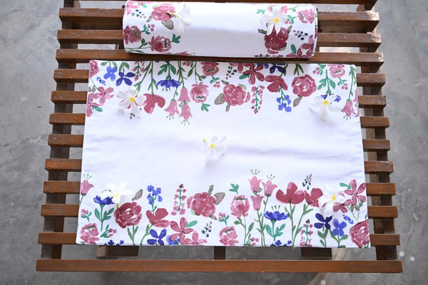 Daity Florals Cotton Table Mats - Set of 6